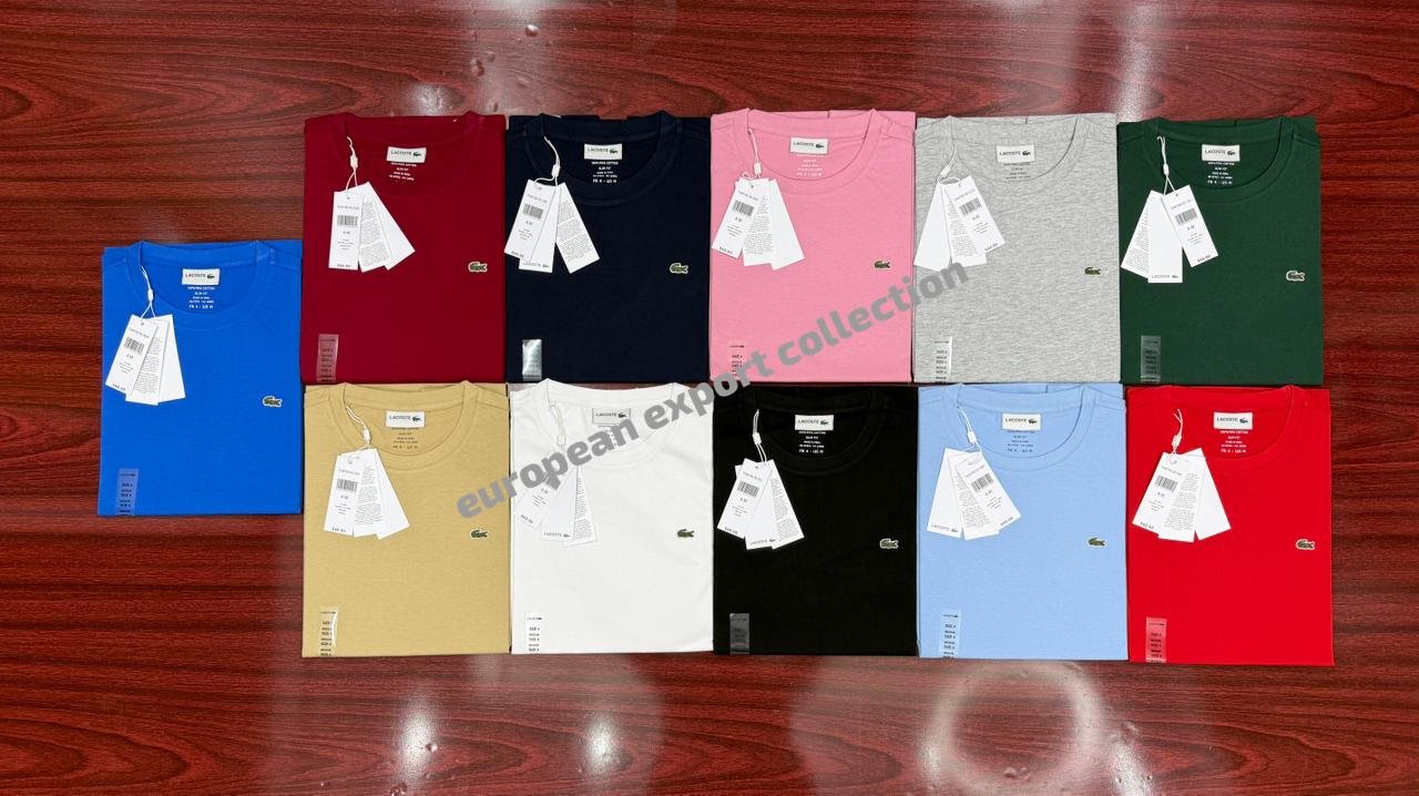Lacoste t-shirt 100% cotton fabrics Wholesale Sipping UK & Europe - Image 2