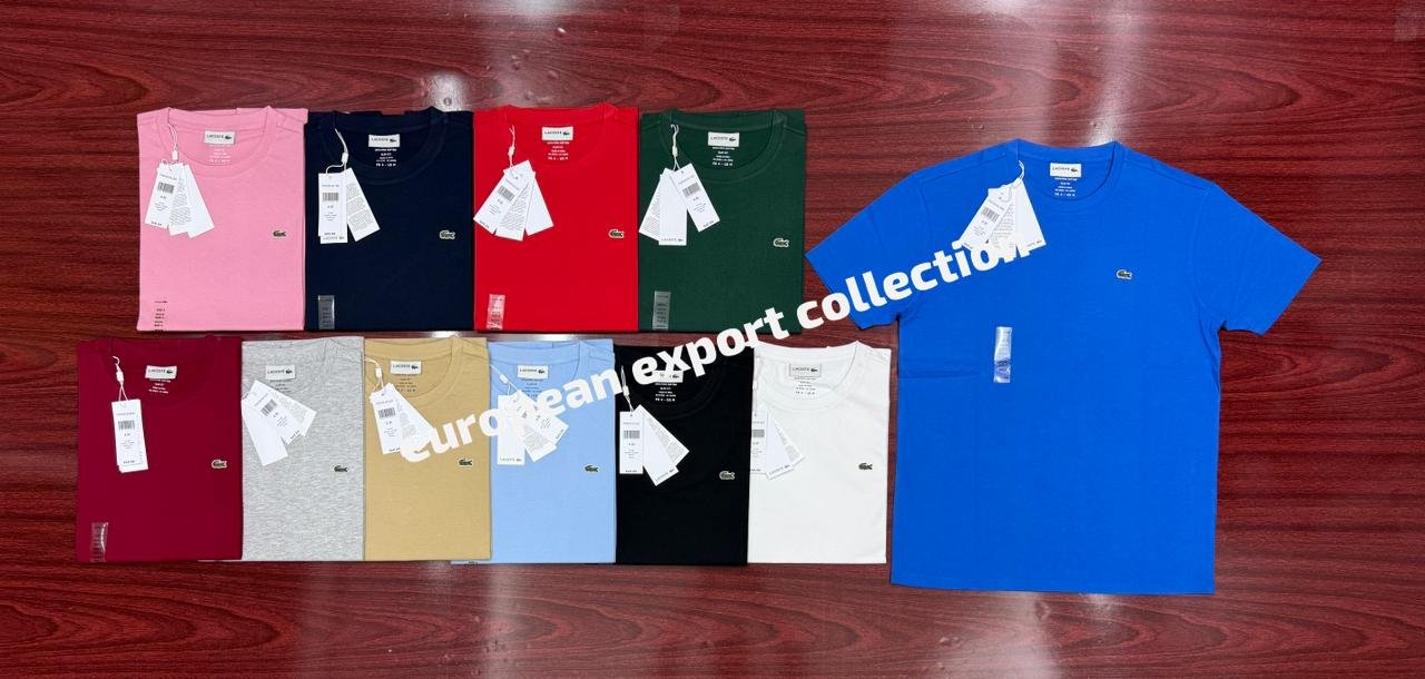 Lacoste t-shirt 100% cotton fabrics Wholesale Sipping UK & Europe