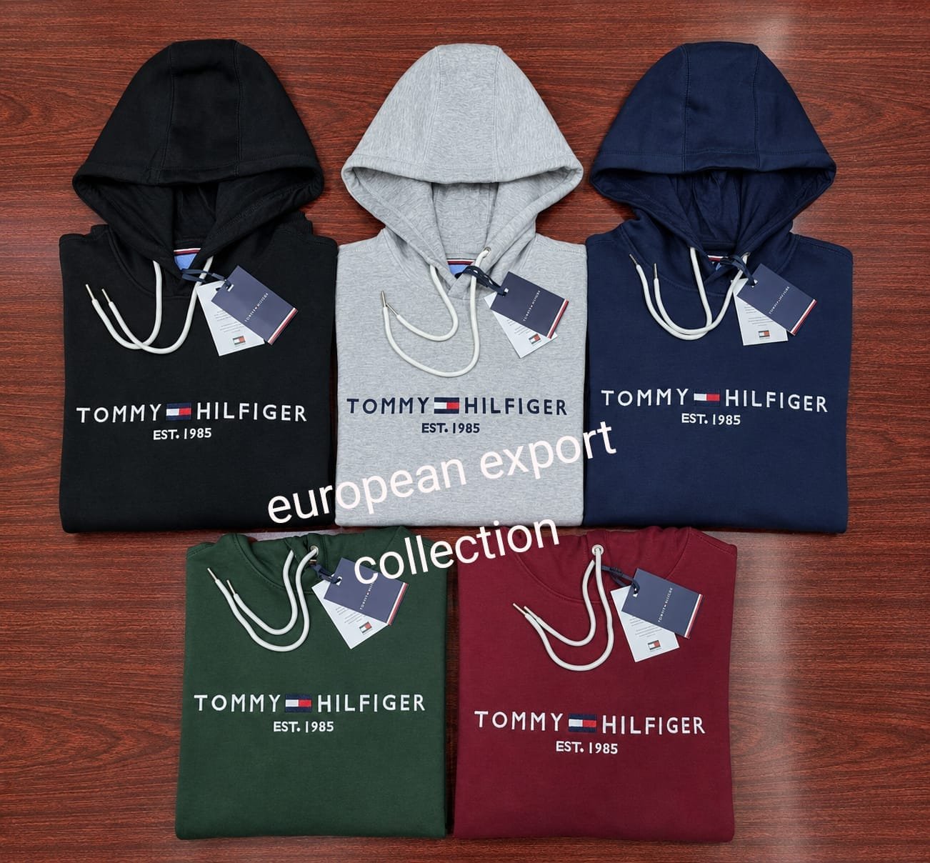 Tommy hoodie Embroidery Logo Fleece fabrics wholesale - Image 2