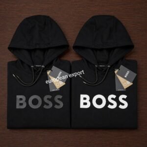 Boss hoodie vinyl print Fleece fabrics wholesale