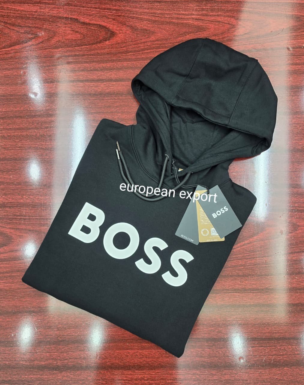 Boss hoodie vinyl print Fleece fabrics wholesale - Image 3