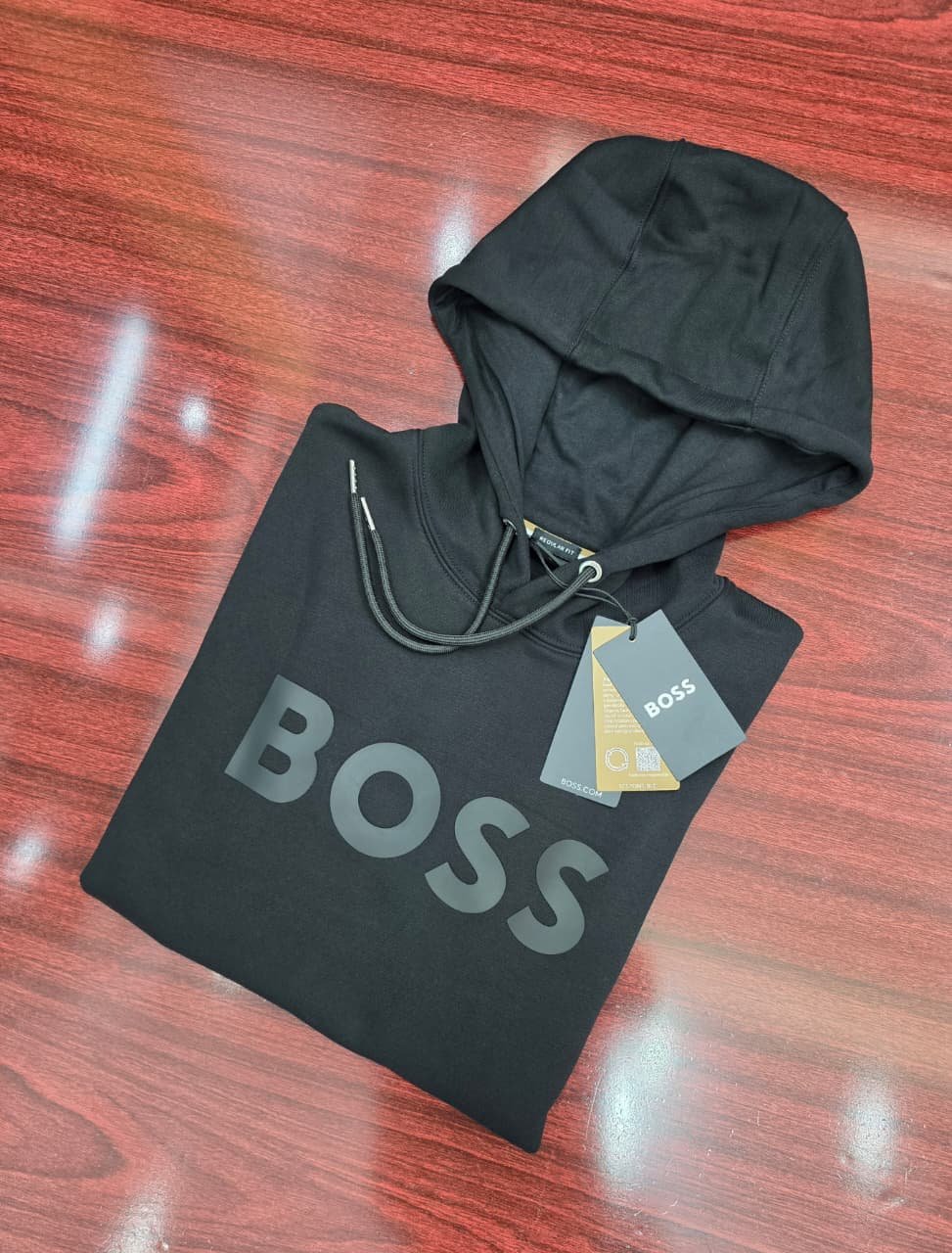 Boss hoodie vinyl print Fleece fabrics wholesale - Image 4